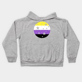 Nonbinary Pride Stars Kids Hoodie